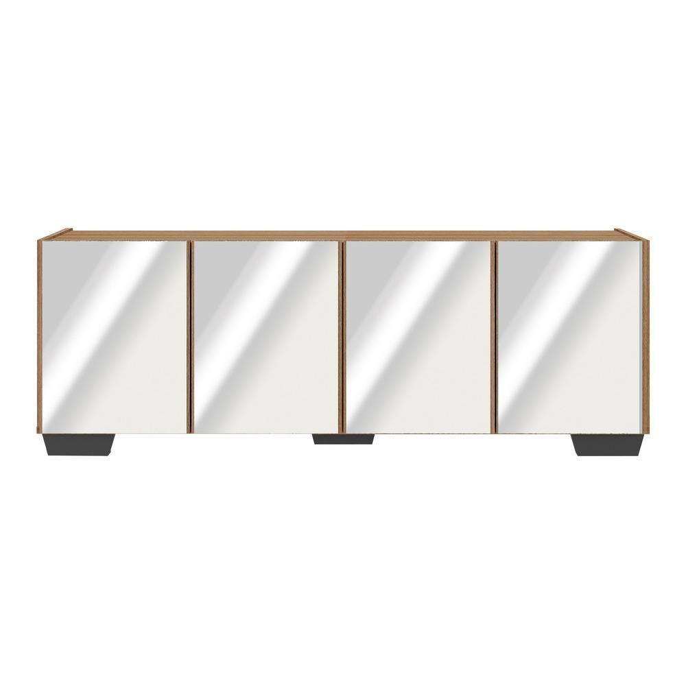 Rack Tv Até 50 Polegadas Com Espelhos Mp1083 Rustic preto - 5