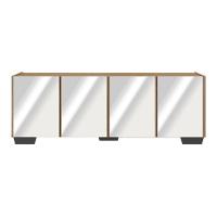 Rack Tv Até 50 Polegadas Com Espelhos Mp1083 Rustic preto - 5