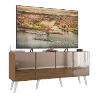 Rack Tv Até 50 Polegadas Retrô Com Espelhos Mp1082 Rustic branco - 1