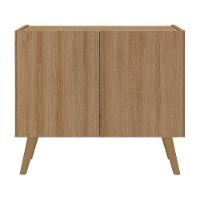 Kit 2 Mesas De Cabeceira Retrô 2 Portas Mp4138 Rustic natural - 5