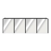 Rack Tv Até 50 Polegadas Suspenso Com Espelhos Mp1081 Preto Preto - 5