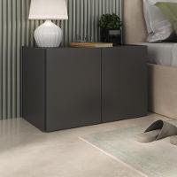 Kit 2 Mesas De Cabeceira 2 Portas Mp4135 Preto Preto - 3