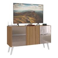 Rack Tv Até 32 Polegadas Retrô Com Espelhos Mp1078 Rustic branco - 1