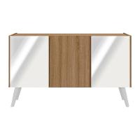 Rack Tv Até 32 Polegadas Retrô Com Espelhos Mp1078 Rustic branco - 5