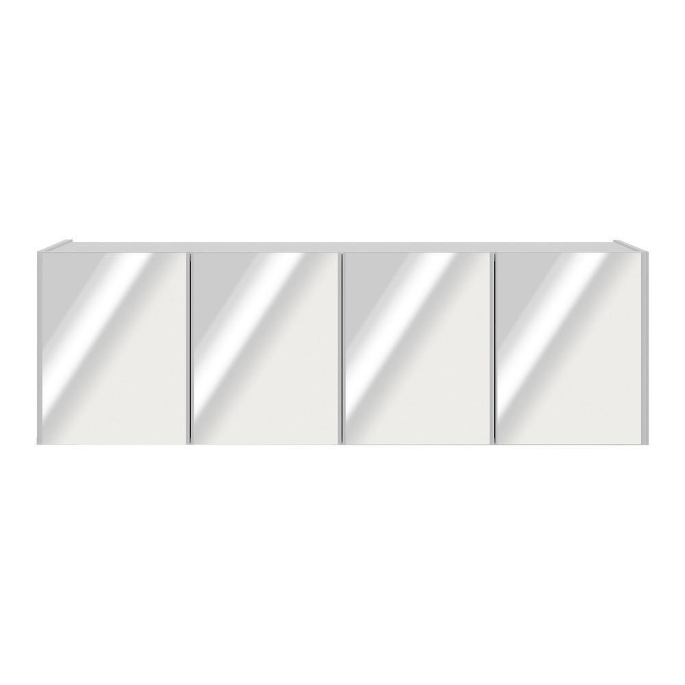 Rack Tv Até 50 Polegadas Suspenso Com Espelhos Mp1081 Branco Branco - 5