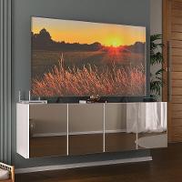 Rack Tv Até 50 Polegadas Suspenso Com Espelhos Mp1081 Branco Branco - 2