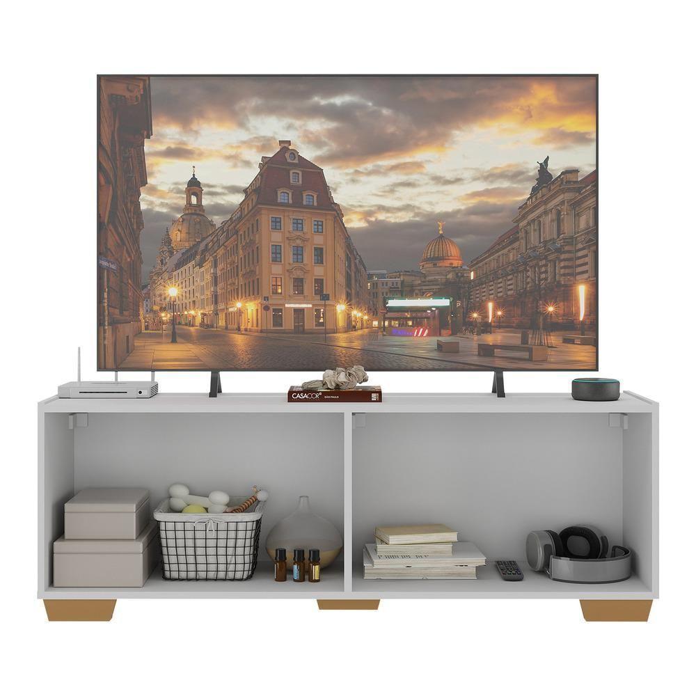 Rack Tv Até 50 Polegadas Com Espelhos Mp1083 Branco natural - 3