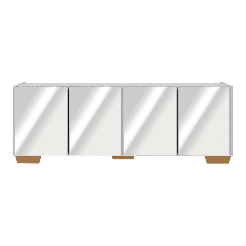 Rack Tv Até 50 Polegadas Com Espelhos Mp1083 Branco natural - 5
