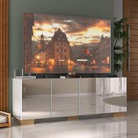 Rack Tv Até 50 Polegadas Com Espelhos Mp1083 Branco natural - 2