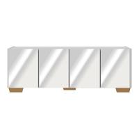 Rack Tv Até 50 Polegadas Com Espelhos Mp1083 Branco natural - 5