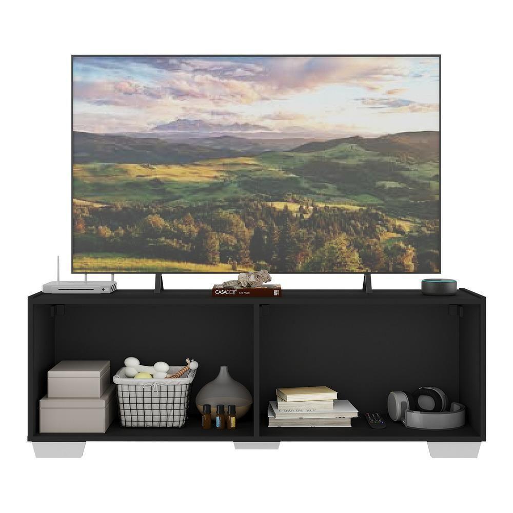 Rack Tv Até 50 Polegadas Com Espelhos Mp1083 Preto branco - 3