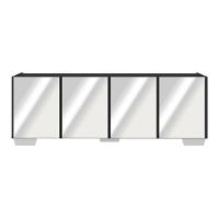 Rack Tv Até 50 Polegadas Com Espelhos Mp1083 Preto branco - 5