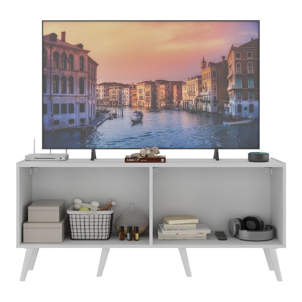 Rack Tv Até 50 Polegadas Retrô Com Espelhos Mp1082 Branco Branco - 4