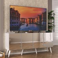 Rack Tv Até 50 Polegadas Retrô Com Espelhos Mp1082 Branco Branco - 2