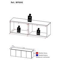 Armário De Lavanderia Aéreo Multiuso Mp5042 Branco Branco - 2