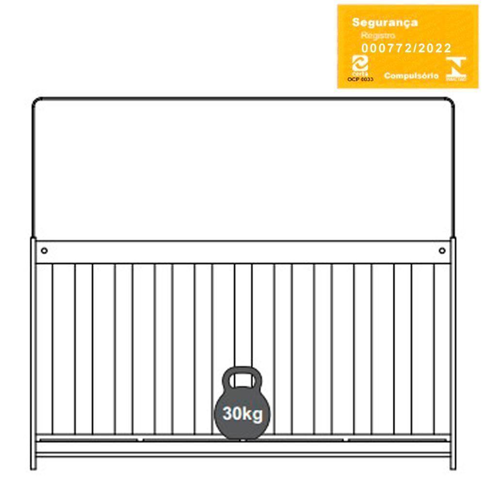 Berço Com Colchao E Rodizios La012 Branco Comm Branco - 5