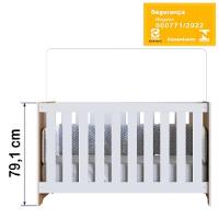 Berço Mini Cama 3x1 Com Colchao La013 Nogal Manchester Branco Comm Nogal Manchester Branco - 5