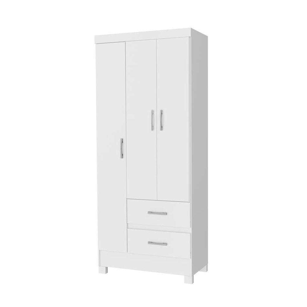 Roupeiro Iris Madeira 3pt 2gv Branco - 1