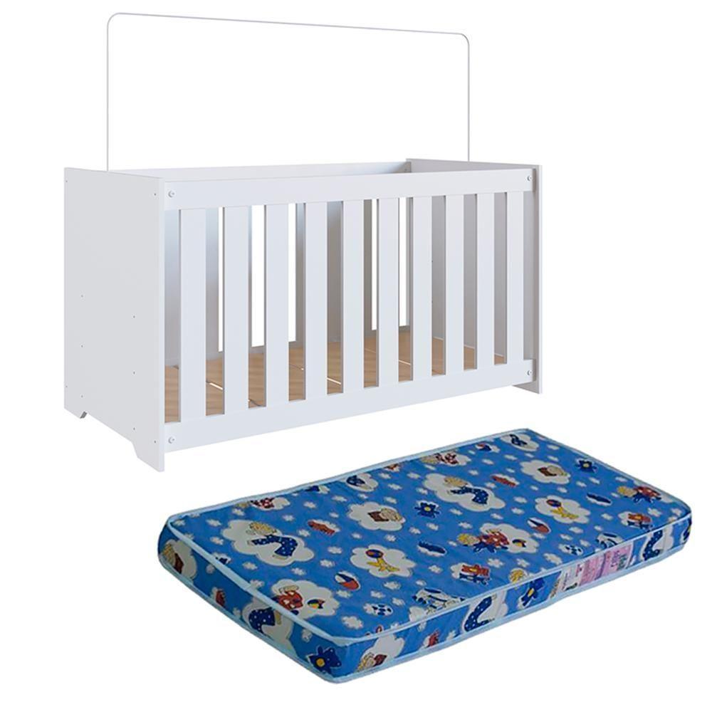 Berço Com Colchão La011 Branco Comm Branco - 1