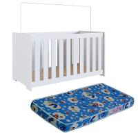 Berço Com Colchão La011 Branco Comm Branco - 1