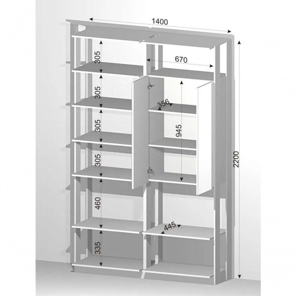 Closet Guarda Roupa 1 Arm. C-espelho Linha Clothes - 2