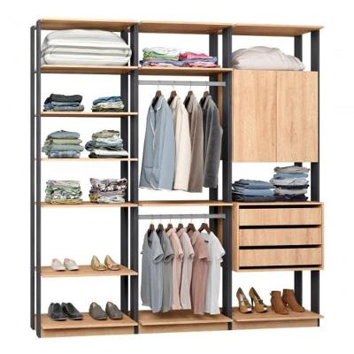 Closet Guarda Roupa 1 Arm. 3 Gav. 2 Cab. Linha Clothes