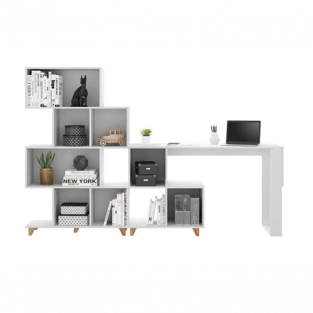 Conjunto Mesa E Estante Linha Aurora - 3