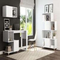 Conjunto Mesa E Estante Linha Aurora - 1