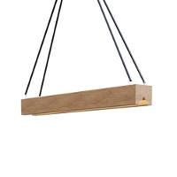 Lustre Provença 1,30m Em Madeira Maciça Marrom - 2