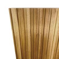 Cabeceira Esmeralda Madeira Maciça Ripada 200cm Para Cama King Size Marrom