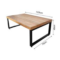 Mesa Industrial Infantil Bernardo 120x70cm Ferragem Preta Com 2 Bancos Industriais Preto