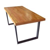 Mesa Industrial Lanna Madeira Maciça C- Ferragem Preta 2,00m Marrom - 5