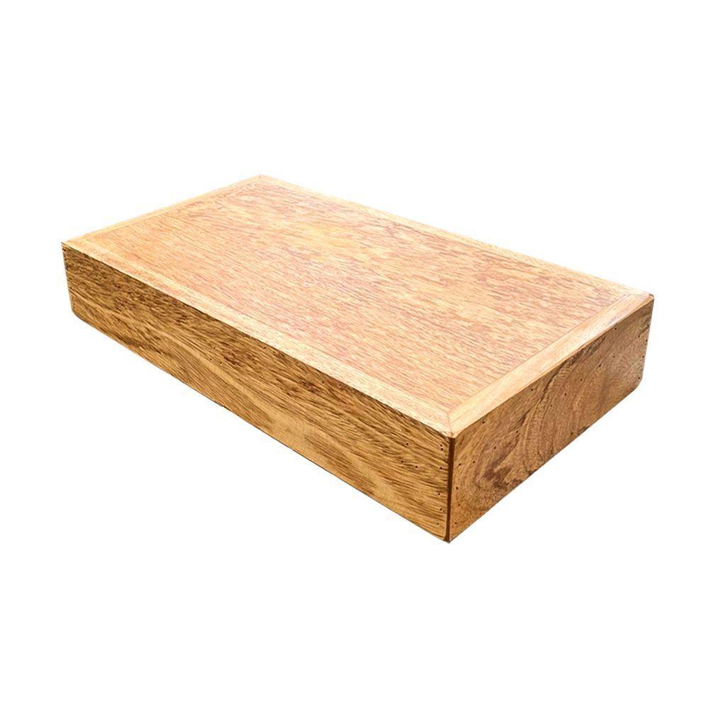 Bancada Madeira Maciça Banheiro Lavabo Estilo Industrial 70 Cm X 40 Cm Marrom - 3