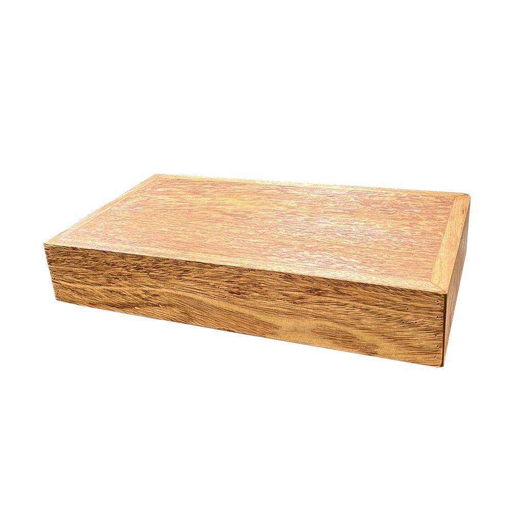 Bancada Madeira Maciça Banheiro Lavabo Estilo Industrial 70 Cm X 40 Cm Marrom - 4