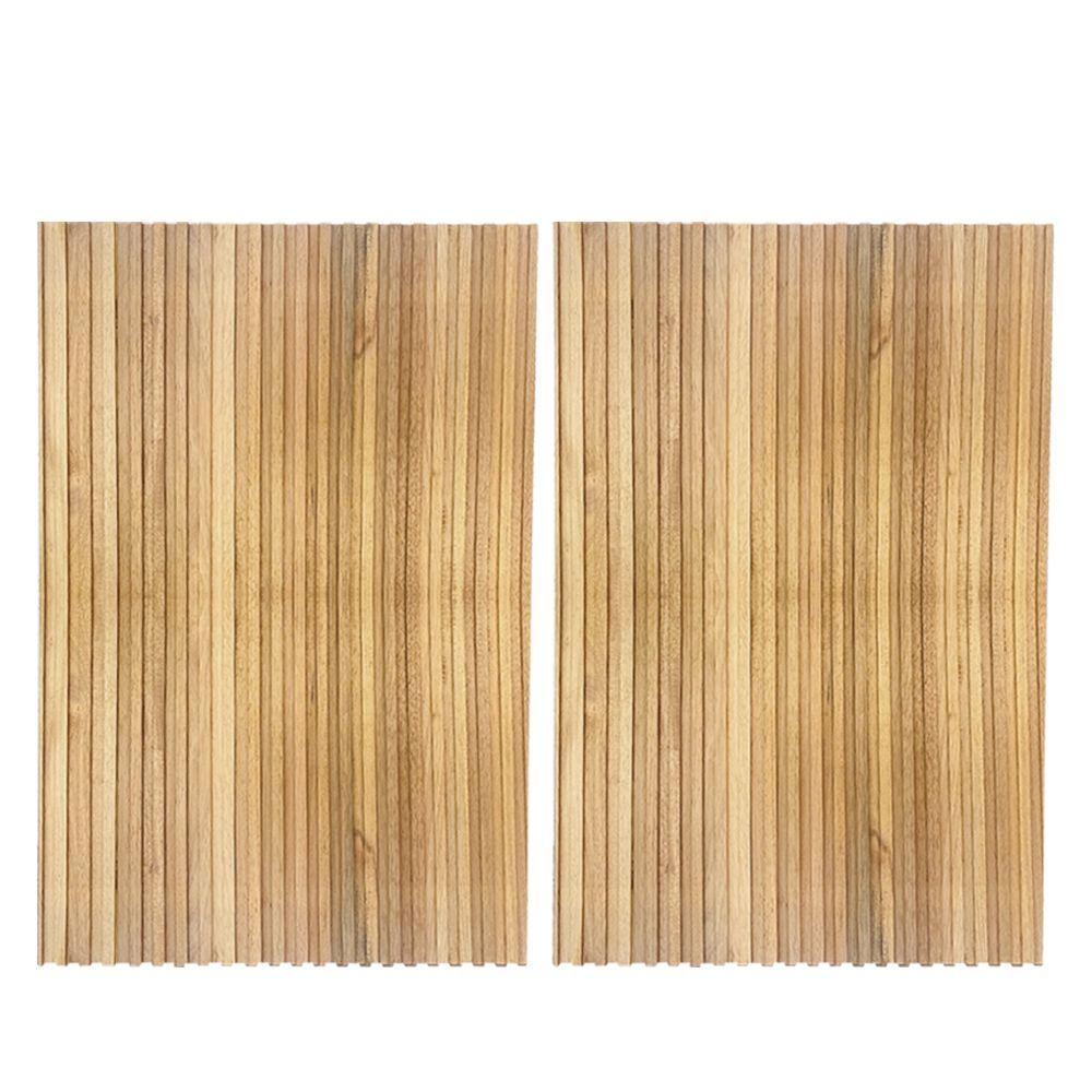 Cabeceira Esmeralda Madeira Maciça Ripada 200cm Para Cama Queen Size Marrom - 1