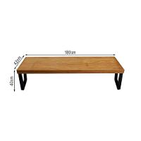 Conjunto Mesa Industrial Bernardo 1,80m Ferragem Preta Com Banco Industrial Bernardo Preto - 5