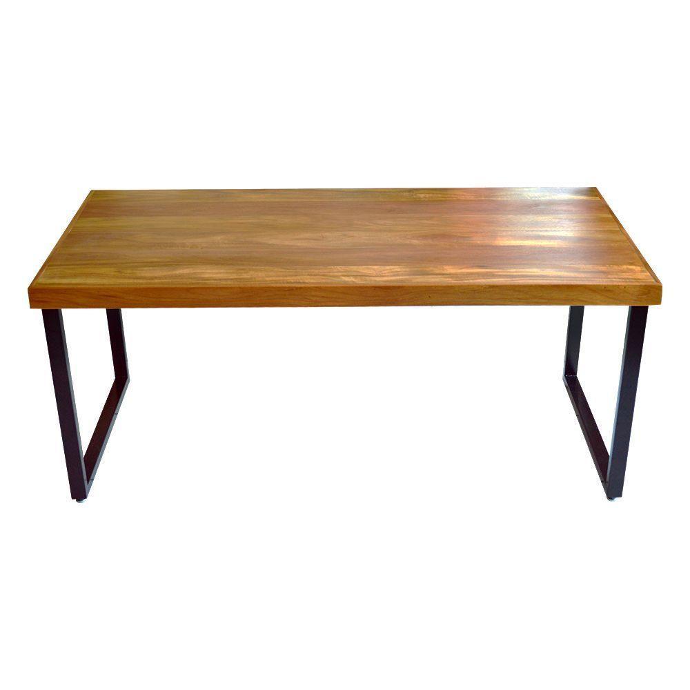 Conjunto Mesa Industrial Bernardo 2,00m Ferragem Preta Com Banco Industrial Bernardo Preto - 8