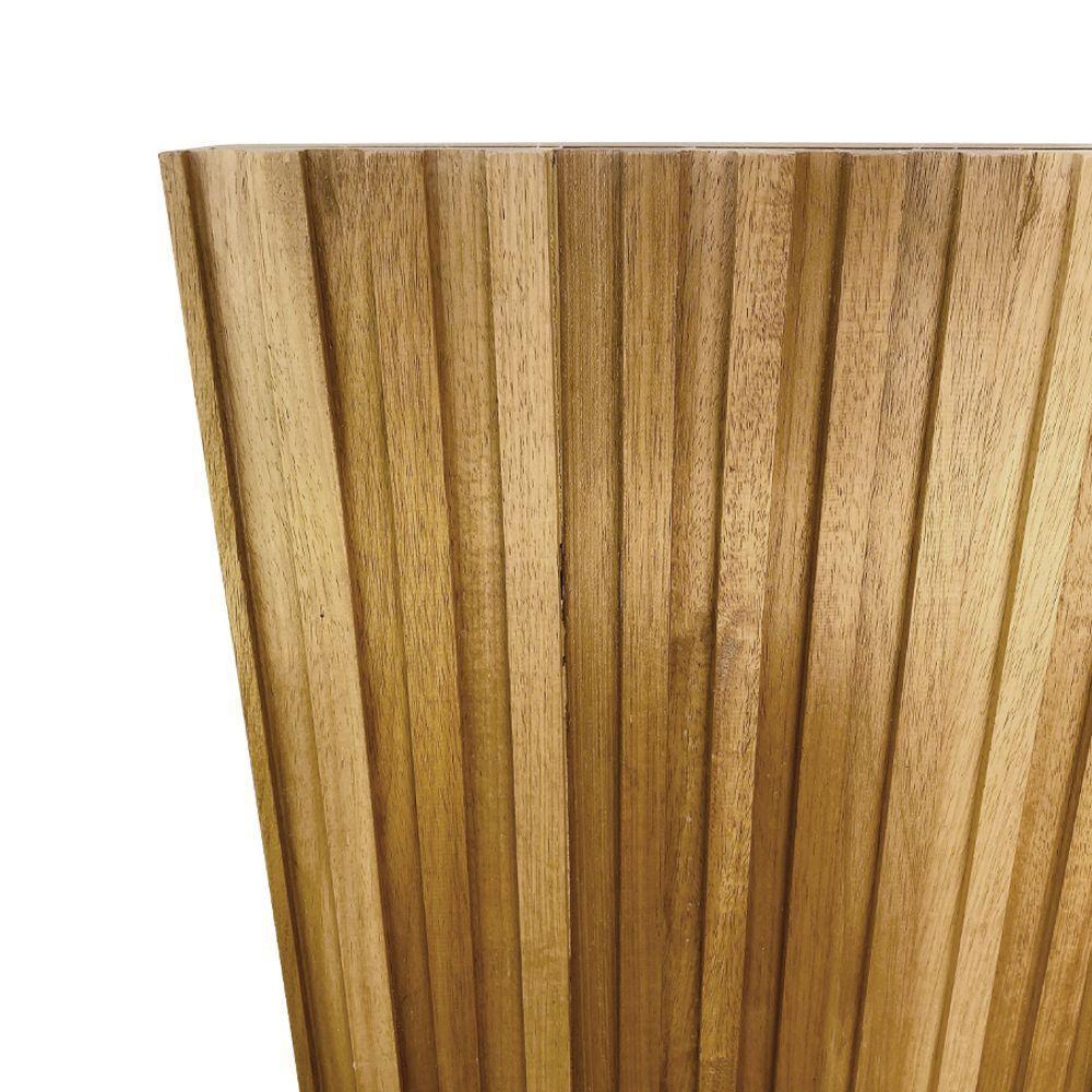 Cabeceira Esmeralda Madeira Maciça Ripada 150 X 200cm Para Cama Queen Size Marrom - 2