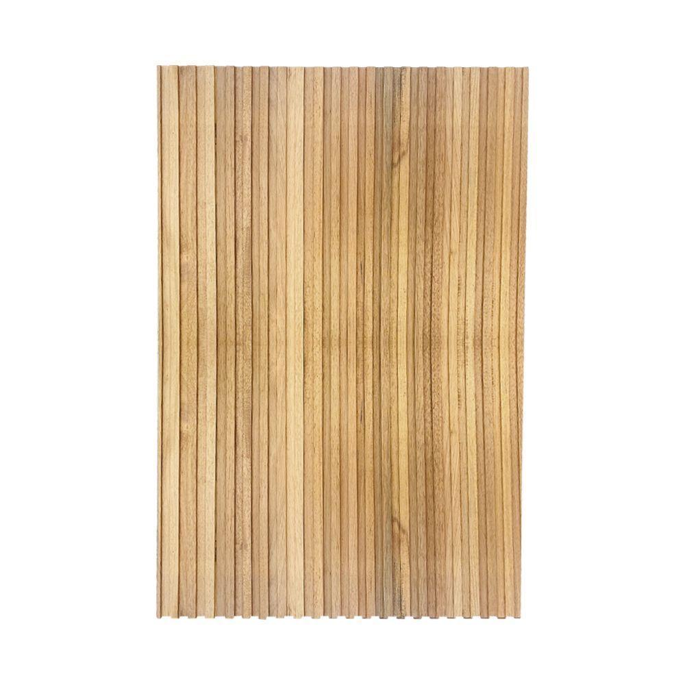 Cabeceira Esmeralda Madeira Maciça Ripada 100cm Para Cama De Solteiro Marrom - 1