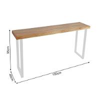 Conjunto Guatemala Mesa Aparador 150cm Com 3 Banquetas Industriais Base Em Ferro Branco Branco - 3