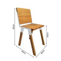 Conjunto Mesa Industrial Bernardo Madeira Maciça 2,00mx90cm C- Ferragem Branca E 6 Cadeiras Detroit Marrom - 5