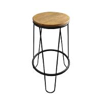 Conjunto Industrial 120cm Guatemala Aparador Com 2 Banquetas Industriais Base Ferro Preto Preto - 3