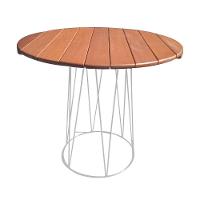 Mesa Redonda Para área Externa Base Logan 90cm Branco Branco - 1