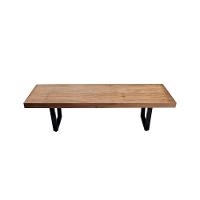 Kit 2 Bancos Bancão Lateral Mesa Industrial 2,20m Ferragem Preta Preto - 2