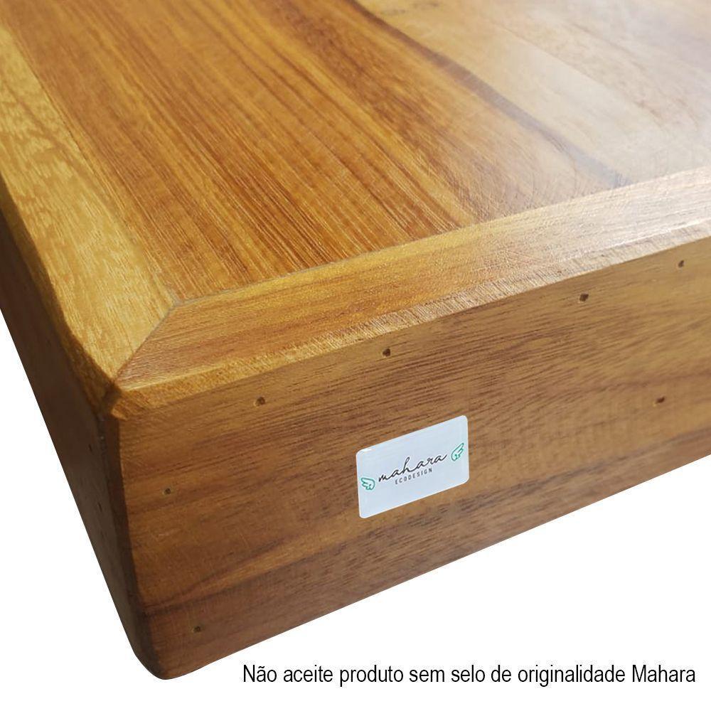 Mesa Industrial Lanna Madeira Maciça C- Ferragem Preta 2,50m Marrom - 2