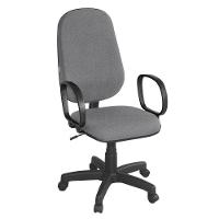 Cadeira De Escritório Giratória Presidente Com Braço Seul Cinza - 1