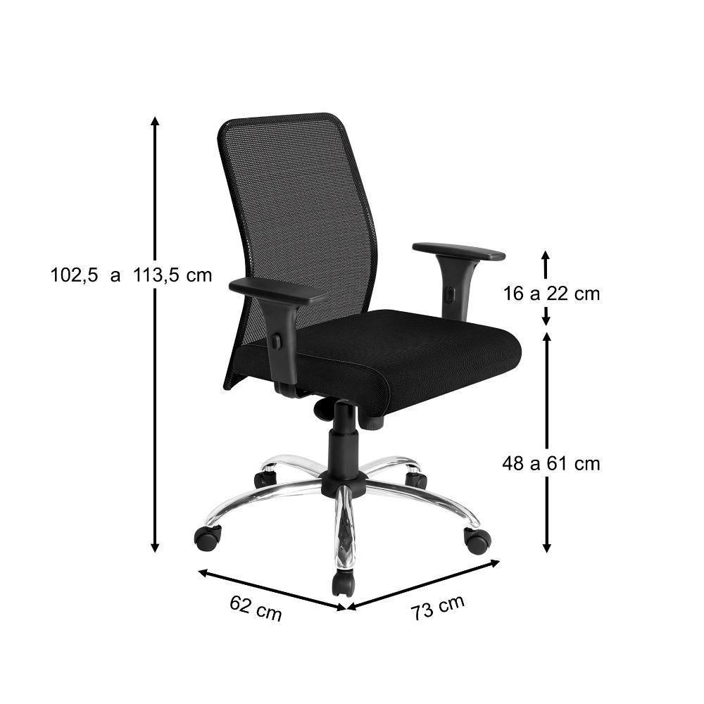 Cadeira Diretor Galaxy Giratória Plus Base Cromada - 2