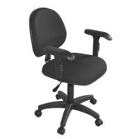 Cadeira Executiva New Giratória Braço Six Preta - 1