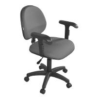 Cadeira Executiva New Giratória Braço Six Cinza - 1