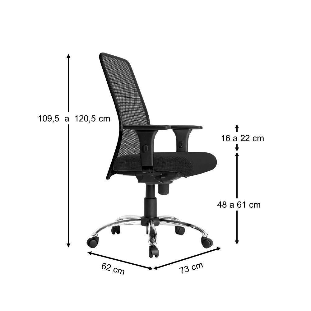 Cadeira Presidente Galaxy Giratória Plus Base Cromada - 2